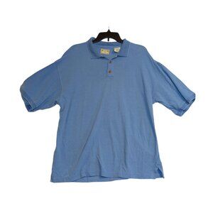 Bungalow Brand Mens Polo Shirt L/G Blue 100% Cotton